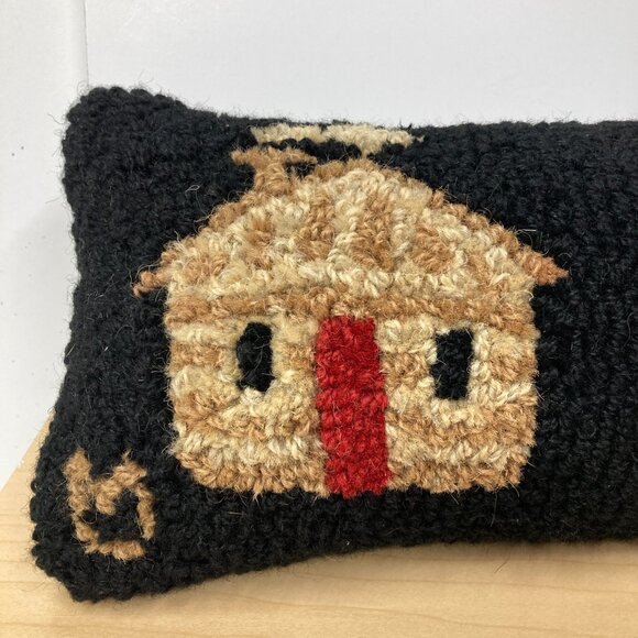 Chandler 4 Corners Cabin Fever Hooked Wool Pillow Laura Megroz Winter Cozy - Picture 4 of 8